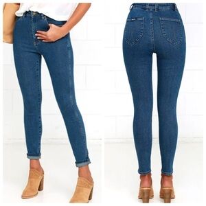 Rollas Eastcoast Skinny Jeans Medium Wash Women’s Size 26 High Waist Ankle Fit